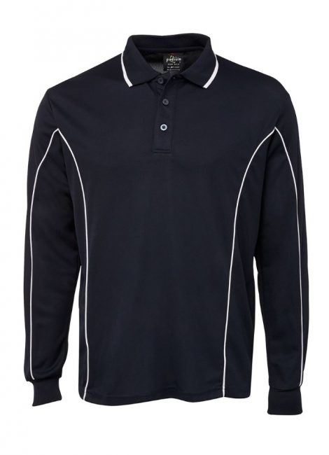 7PIPL Piping UNISEX L/S Polo