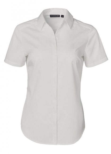 M8110S BARKLEY LADIES TAPED SEAM SHORT SLEEVE SHIRT - White