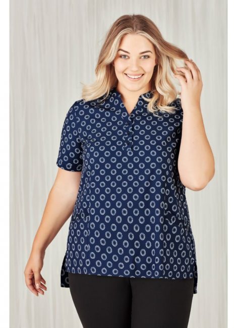 CS950LS Womens Easy Stretch Daisy Print Tunic